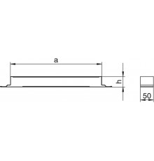 Соединительная накладка кабельного канала EUK 350x48 мм (сталь), VL 35048E, кратность поставки 1 шт.                                                                                                                                                      