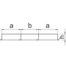 Кабельный канал для заливки в стяжку EUK 2000x350x48 мм (сталь), S3 35048, кратность поставки 2 м.                                                                                                                                                        