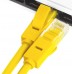 Патчкорд Greenconnect  прямой 2.0m, UTP кат.5e, желтый, позолоченные контакты, 24 AWG, литой, GCR-LNC02-2.0m, ethernet high speed 1 Гбит/с, RJ45, T568B