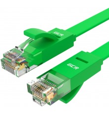 Патчкорд Greenconnect  PROF плоский прямой 0.15m, UTP медь кат.6, зеленый, позолоченные контакты, 30 AWG, ethernet high speed 10 Гбит/с, RJ45, T568B                                                                                                      