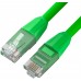 Патчкорд GCR  прямой 1.0m LSZH UTP кат.6, зеленый, 24 AWG, литой без фиксатора, ethernet high speed, RJ45, T568B