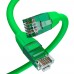 Патчкорд GCR  прямой 1.0m LSZH UTP кат.6, зеленый, 24 AWG, литой без фиксатора, ethernet high speed, RJ45, T568B