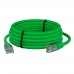 Патчкорд GCR  прямой 1.0m LSZH UTP кат.6, зеленый, 24 AWG, литой без фиксатора, ethernet high speed, RJ45, T568B