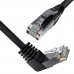 Патчкорд GCR  прямой 3.0m UTP кат.5e, черный, верхний угол, литой, ethernet high speed, RJ45, T568B, GCR-53201