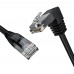 Патчкорд GCR  прямой 3.0m UTP кат.5e, черный, нижний угол, литой, ethernet high speed, RJ45, T568B, GCR-53197