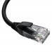 Патчкорд GCR  прямой 3.0m UTP кат.5e, черный, нижний угол, литой, ethernet high speed, RJ45, T568B, GCR-53197