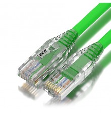 Патчкорд GCR  2.0m LSZH UTP кат.5e, зеленый, коннектор ABS, 24 AWG, ethernet high speed 1 Гбит/с, RJ45, T568B, GCR-52669                                                                                                                                  