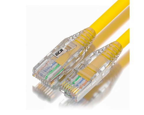 Патчкорд GCR  2.0m LSZH UTP кат.5e, желтый, коннектор ABS, 24 AWG, ethernet high speed 1 Гбит/с, RJ45, T568B, GCR-52666