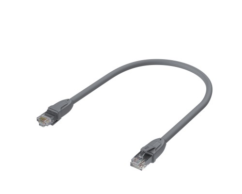 Патчкорд GCR  прямой 1.0m UTP кат.6, серый, 24 AWG, ethernet high speed, RJ45, T568B, GCR-52544