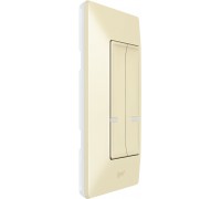 Коллекция умных устройств Valena Life with NETATMO. Умный беспроводной выключатель 2-клавишный. Цвет Слоновая кость                                                                                                                                       