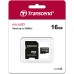 Карта памяти MicroSDHC 16Gb Transcend TS16GUSDHC10 Class10 UHS-I U1 R30 + Adapter