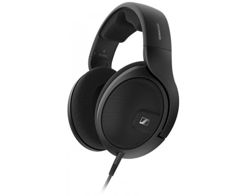 Наушники Sennheiser/ накладные открытые 6-38000Гц съемный 3м, 6.3мм, Адаптер-переходник 6,3 мм/3,5 мм, 110дБ, 120 Ом, амбушюры велюр, черные