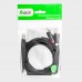 Кабель-переходник аудио Greenconnect 1.0m jack 3,5mm / 2 х RCA , черный, M/M, GCR-51723