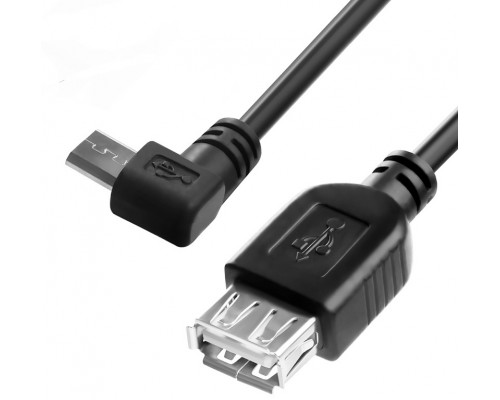 Кабель Greenconnect 0.75m USB 2.0, AM/microB 5pin, черный, 28/28 AWG, экран, армированный, морозостойкий, GCR-UA8MCB6-BB2S-0.75m