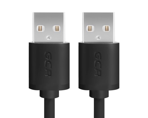 Кабель Greenconnect 1.0m USB 2.0, AM/AM, черный, 28/28 AWG, экран, армированный, морозостойкий, GCR-UM5M-BB2S-1.0m