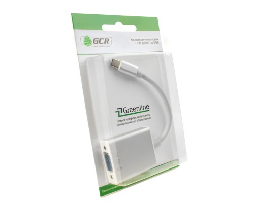 Переходник Greenconnect  USB TypeC > VGA 15F Greenconnect серия Greenline, GCR-UTC2VGA