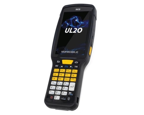 Терминал сбора данных M3 Mobile Android 9.0, GMS, FHD, 802.11 a/b/g/n/ac, SE4750 2D Imager Scanner, Rear Camera, BT, GPS, NFC(HF), 2G/16G, 35 Functional Keypad, Standard Battery is included and Bullet Proof Film, Hand Strap are attached. Requires Cra