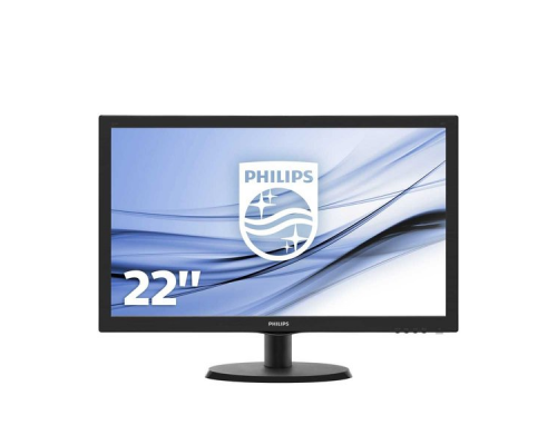 Монитор жидкокристаллический PHILIPS Монитор LCD 21.5'' [16:9] 1920х1080(FHD) TFT, nonGLARE, nonTOUCH, 250cd/m2, H170°/V160°, 1000:1, 10M:1, 16.7M, 5ms, VGA, HDMI, Tilt, 3Y, Black