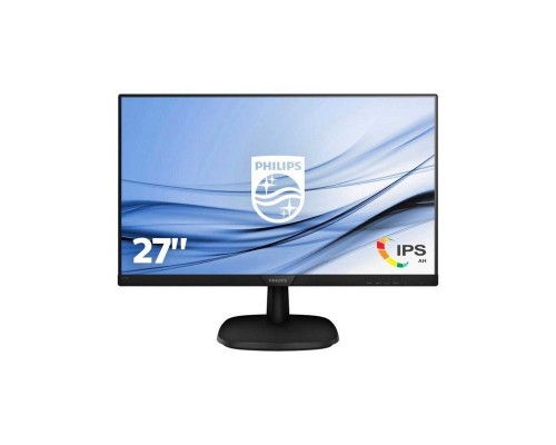 Монитор жидкокристаллический PHILIPS Монитор LCD 27'' [16:9] 1920х1080(FHD) IPS, nonGLARE, 250cd/m2, H178°/V178°, 1000:1, 10M:1, 16.7M, 4ms, VGA, DVI, HDMI, Tilt, 3Y, Black