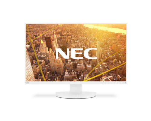 Монитор жидкокристаллический NEC Монитор LCD 27'' [16:9] 1920х1080(FHD) AH-IPS, nonGLARE, 250cd/m2, H178°/V178°, 1000:1, 5000:1, 16.7M, 6ms, VGA, DVI, HDMI, DP, USB-Hub, Height adj, Pivot, Tilt, Swivel, Speakers, 3Y, White