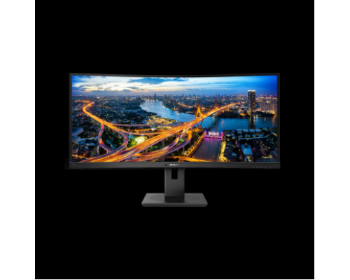 Монитор жидкокристаллический Philips Монитор LCD 34'' [21:9] 3440x1440(UWQHD) VA, Curved, nonGLARE, 300cd/m2, H178°/V178°, 3000:1, 80M:1, 16.7M, 5ms, HDMI, DP, USB-Hub, Height adj, Tilt, Swivel, Speakers, 3Y, Black