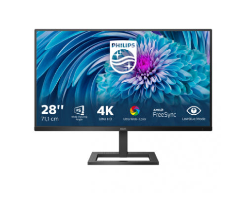 Монитор жидкокристаллический Philips Монитор LCD 28'' [16:9] 3840x2160(UHD 4K) IPS, nonGLARE, 300cd/m2, H178°/V178°, 1000:1, 4ms, 2xHDMI, DP, Speakers, 2Y, Black