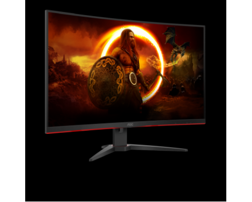 Монитор жидкокристаллический AOC Монитор LCD 31.5'' [16:9] 1920х1080(FHD) VA, Curved, nonGLARE, 250cd/m2, H178°/V178°, 3000:1, 80M:1, 16.7M, 1ms, VGA, 2xHDMI, DP, Tilt, Speakers, 3Y, Black-Red