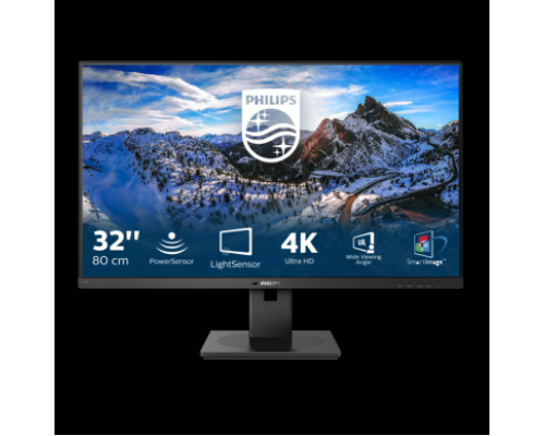 Монитор жидкокристаллический Philips Монитор LCD 31,5'' 16:9 2560х1440(WQHD) IPS, nonGLARE, 250cd/m2, H178°/V178°, 1200:1, 50M:1, 16.7M, 5ms, VGA, DVI, HDMI, DP, USB-Hub, Height adj, Pivot, Tilt, Swivel, Speakers, 3Y, Black+Silver