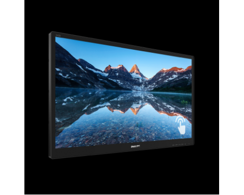 Монитор жидкокристаллический Philips Монитор LCD 23.8'' [16:9] 1920х1080(FHD) IPS, GLARE, TOUCH, 250cd/m2, H178°/V178°, 1000:1, 50M:1, 16.7M, 5ms, VGA, DVI, HDMI, DP, USB-Hub, Tilt, Speakers, 3Y, Black