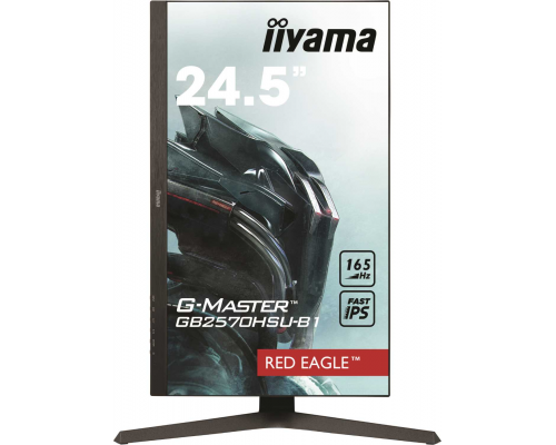 Монитор жидкокристаллический Iiyama Монитор LCD 24.5'' 16:9 1920х1080(FHD) TN, nonGLARE, 400cd/m2, H170°/V160°, 1000:1, 80M:1, 16.7M, 1ms, HDMI, DP, USB-Hub, Height adj, Pivot, Tilt, Speakers, Swivel, 3Y, Black