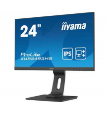 Монитор жидкокристаллический Iiyama Монитор LCD 24'' [16:9] 1920х1080(FHD) IPS, nonGLARE, 250cd/m2, H178°/V178°, 1000:1, 80M:1, 16,7 миллионов цветов, 4ms, VGA, HDMI, DP, USB-Hub, Height adj, Pivot, Tilt, Swivel, Speakers, Audio out, 3Y, Black       