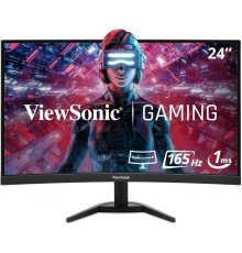 Монитор жидкокристаллический ViewSonic Монитор LCD 24'' [16:9] 1920х1080(FHD) MVA, Curved, nonGLARE, 250cd/m2, H178°/V178°, 3000:1, 80M:1, 16,7 миллионов цветов, 2ms, 2xHDMI, DP, Tilt, Speakers, 3Y, Black                                              