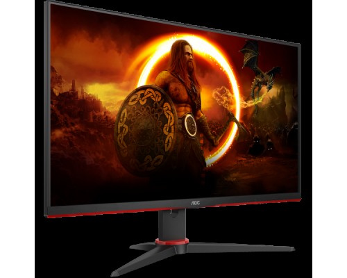 Монитор жидкокристаллический AOC Монитор LCD 23.8'' [16:9] 1920х1080(FHD) IPS, nonGLARE, 350cd/m2, H178°/V160°, 1000:1, 80M:1, 16.7M, 0,5 ms, VGA, 2xHDMI, DP, Height adj, Tilt, Swivel, Speakers, Curved, 2Y, Black-Red