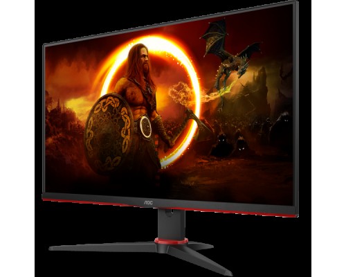 Монитор жидкокристаллический AOC Монитор LCD 23.8'' [16:9] 1920х1080(FHD) IPS, nonGLARE, 350cd/m2, H178°/V160°, 1000:1, 80M:1, 16.7M, 0,5 ms, VGA, 2xHDMI, DP, Height adj, Tilt, Swivel, Speakers, Curved, 2Y, Black-Red