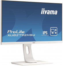 Монитор жидкокристаллический Iiyama Монитор LCD 27'' [16:9] 1920х1080(FHD) IPS, nonGLARE, 250cd/m2, H178°/V178°, 1000:1, 80M:1, 16.7M, 4ms, VGA, HDMI, DP, USB-Hub, Height adj, Pivot, Tilt, Swivel, Speakers, 3Y, White                                  