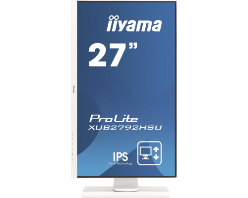 Монитор жидкокристаллический Iiyama Монитор LCD 27'' [16:9] 1920х1080(FHD) IPS, nonGLARE, 250cd/m2, H178°/V178°, 1000:1, 80M:1, 16.7M, 4ms, VGA, HDMI, DP, USB-Hub, Height adj, Pivot, Tilt, Swivel, Speakers, 3Y, White