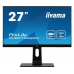 Монитор жидкокристаллический Iiyama Монитор LCD 27'' [16:9] 2560х1440(WQHD) IPS, nonGLARE, 350cd/m2, H178°/V178°, 1000:1, 80M:1, 1,07 миллиардов цветов, 4ms, VGA, HDMI, DP, USB-Hub, Height adj, Pivot, Tilt, Swivel, Speakers, 3Y, Black