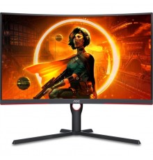 Монитор жидкокристаллический AOC Монитор LCD 31.5'' [16:9] 2560х1440(WQHD) VA, Curved, nonGLARE, 300cd/m2, H178°/V178°, 3000:1, 80M:1, 16.7M, 4ms, VGA, HDMI, DP, USB-Hub, Height adj, Pivot, Tilt, Swivel, Speakers, 3Y, Black-Red                       