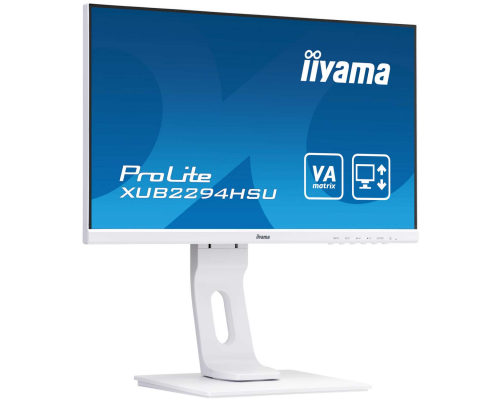 Монитор жидкокристаллический Iiyama Монитор LCD 21.5'' [16:9] 1920х1080(FHD) VA, nonGLARE, 250cd/m2, H178°/V178°, 3000:1, 80M:1, 16.7M, 4ms, VGA, HDMI, DP, USB-Hub, Height adj, Pivot, Tilt, Swivel, Speakers, Audio out, 3Y, Black-White