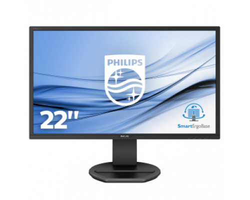 Монитор жидкокристаллический PHILIPS Монитор LCD 21.5'' [16:9] 1920х1080(FHD) TN, nonGLARE, 250cd/m2, H170°/V160°, 1000:1, 50M:1, 16.7M, 1ms, VGA, HDMI, DP, Height adj, Pivot, Tilt, Swivel, Speakers, Webcam, 3Y, Black