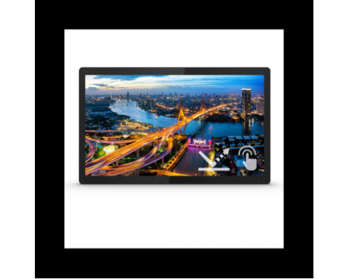 Монитор жидкокристаллический Philips Монитор LCD 23.8'' [16:9] 1920х1080(FHD) IPS, nonGLARE, TOUCH, 250cd/m2, H178°/V178°, 1000:1, 50M:1, 16.7M, 4ms, VGA, DVI, 1,4, 1,2, USB-Hub, Height adj, Tilt, Swivel, Speakers, 3Y, Black