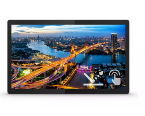 Монитор жидкокристаллический PHILIPS Монитор LCD 21.5'' [16:9] 1920х1080(FHD) IPS, nonGLARE, TOUCH, 250cd/m2, H178°/V178°, 1000:1, 50M:1, 16.7M, 4ms, VGA, DVI, 1,4, 1,2, USB-Hub, Height adj, Tilt, Speakers, 2Y, Black