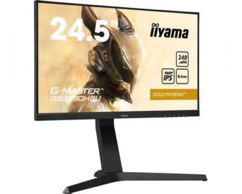 Монитор жидкокристаллический Iiyama Монитор LCD 24.5'' [16:9] 1920х1080(FHD) IPS, nonGLARE, 400cd/m2, H178°/V178°, 1000:1, 80M:1, 16.7M, 0,4 ms, VGA, HDMI, DP, USB-Hub, Height adj, Pivot, Tilt, Swivel, Speakers, Swivel, 3Y, Black