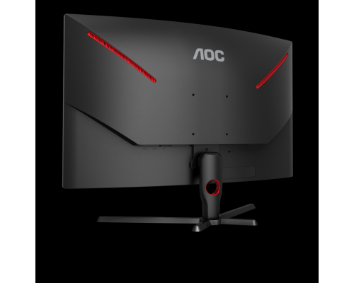 Монитор жидкокристаллический AOC Монитор LCD 31.5'' 16:9 1920х1080(FHD) VA, Curved, nonGLARE, 250cd/m2, H178°/V178°, 3000:1, 80M:1, 16.7M, 1ms, VGA, 2xHDMI, DP, Tilt, Speakers, 3Y, Black-Red