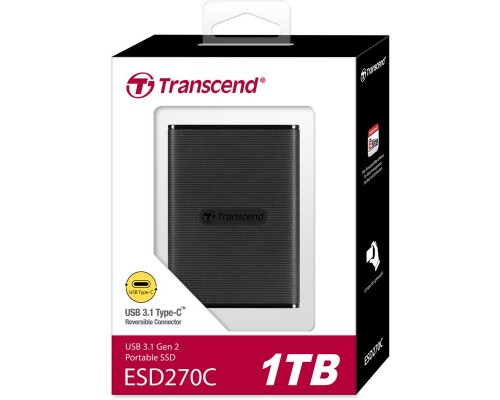 Флеш-накопитель Transcend Внешний твердотельный накопитель External SSD Transcend 1Tb, USB 3.1 Gen 2, В комплекте с двумя кабелями Type C-A и Type C-C