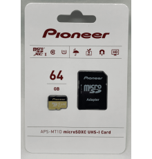 Модуль памяти Pioneer Карта памяти Pioneer MicroSD Card, Cl10/UHS1/U1,64GB                                                                                                                                                                                