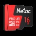 Флеш-накопитель NeTac Карта памяти Netac MicroSD card P500 Extreme Pro 16GB, retail version w/SD adapter