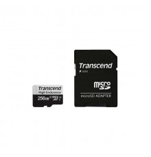 Флеш-накопитель Transcend Карта памяти Transcend 256GB microSD w/ adapter U1, High Endurance R95/W45 MB/s                                                                                                                                                 