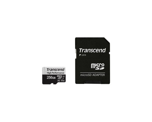 Флеш-накопитель Transcend Карта памяти Transcend 256GB UHS-I U3 A2 microSD microSD w/ adapter R/W 100/85 MB/s