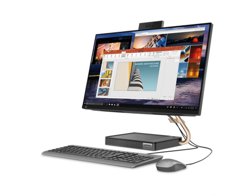 Моноблок Lenovo IdeaCentre AIO 5 24IOB6  23.8'' FHD(1920x1080) IPS/Intel Core i5-11400T 1.30GHz Hexa/8GB/1TB+256GB SSD/Integrated/noDVD/WiFi/BT5.0/KB+MOUSE(USB)/W10H/1Y/GREY